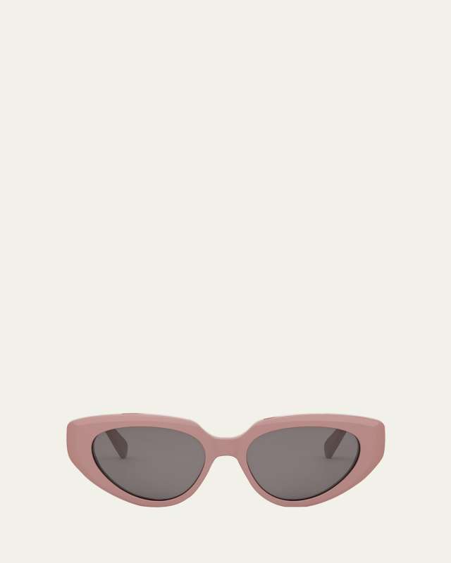 Bold 3 Dots Acetate Cat-Eye Sunglasses