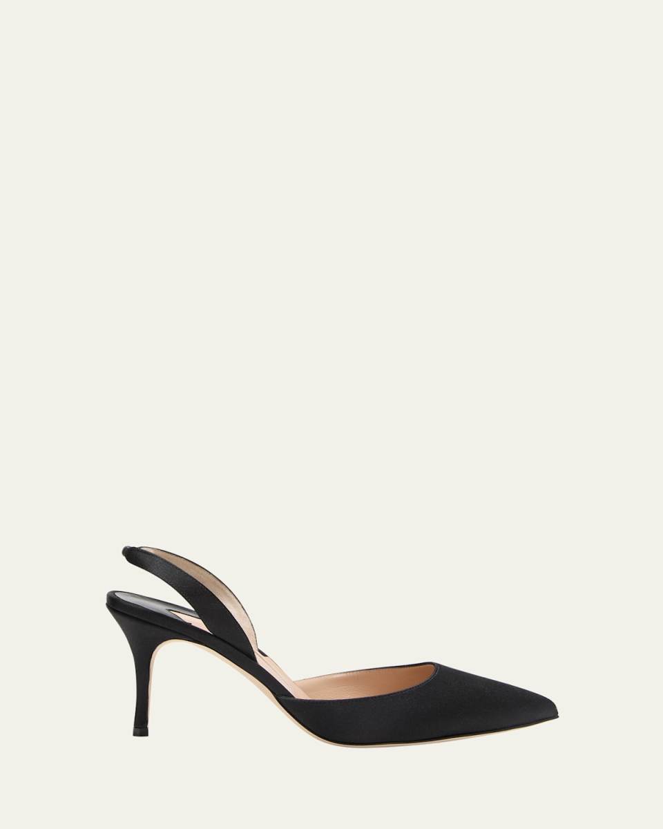 Carolyne Satin Slingback Pumps