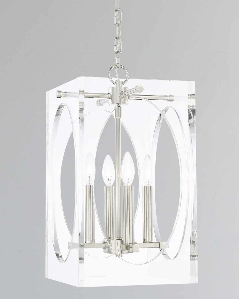 Drake 4-Light Polished Nickel Chandelier