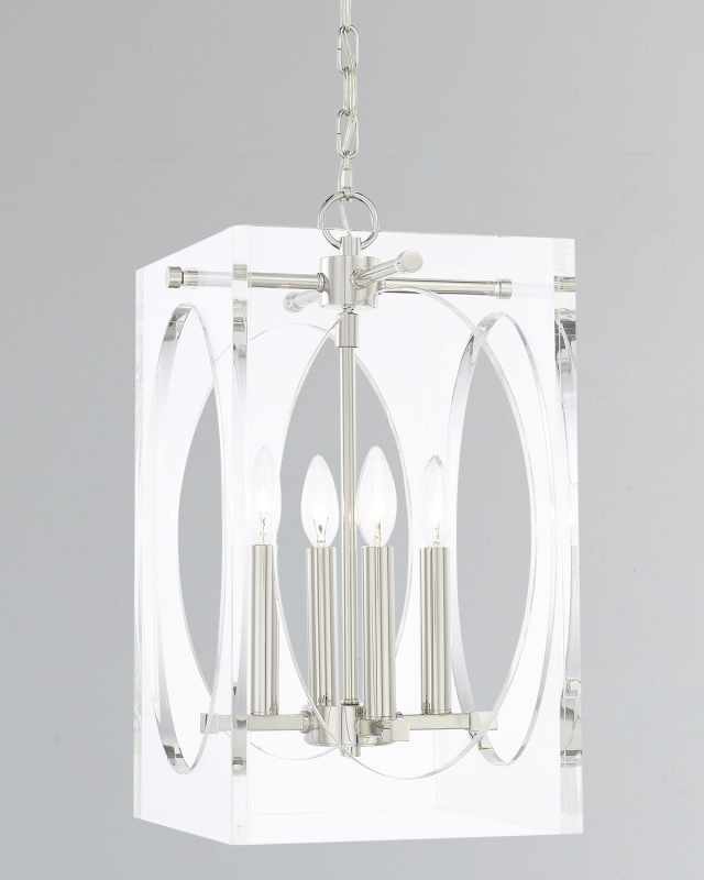 Drake 4-Light Polished Nickel Chandelier