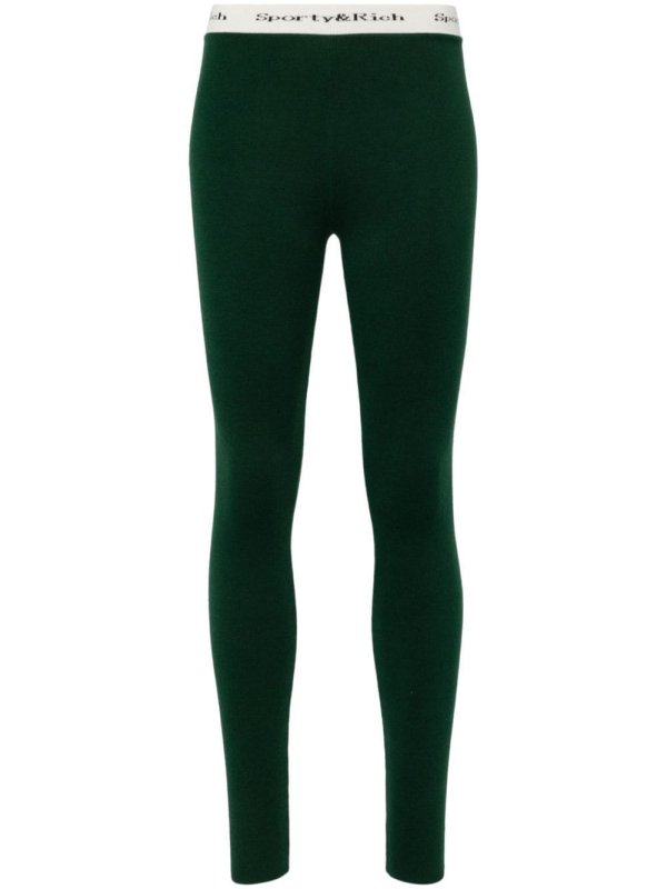 logo-waistband slip-on leggings