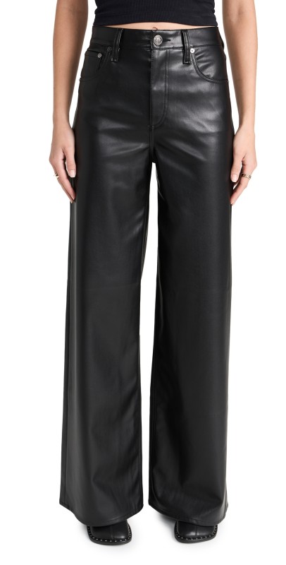 rag & bone Sofie Faux Leather Pants Black