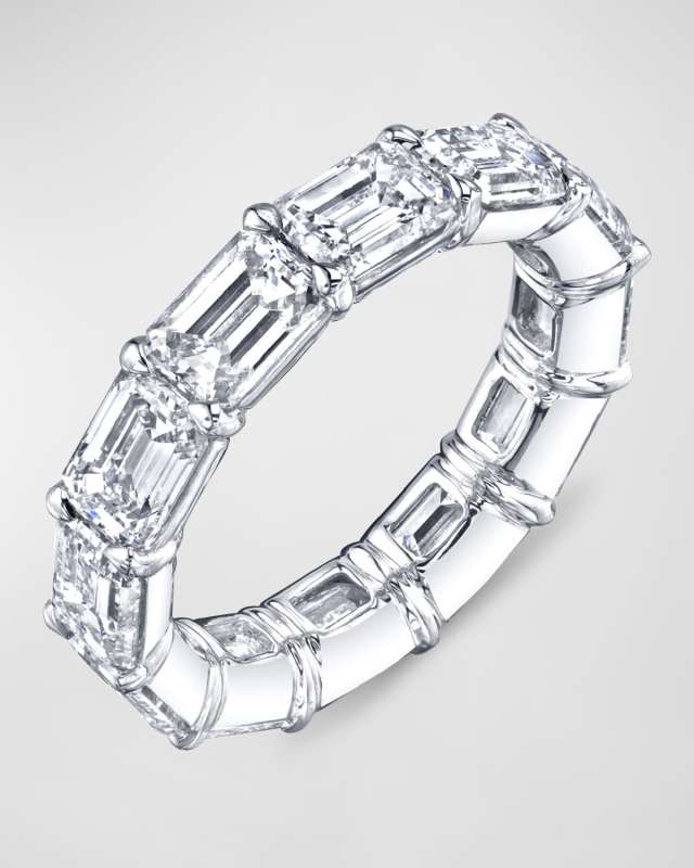 x Danielle Klein Large Eternity Band with Horizontal Set Emerald Cut Diamonds, 3.10ct