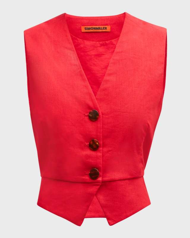 Saffron Linen Vest