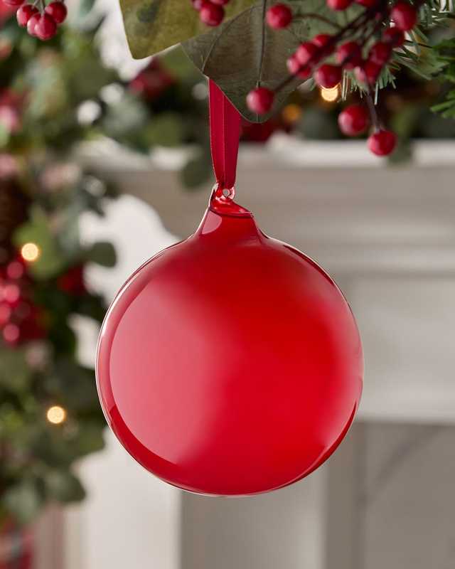 Red Bubblegum Glass Ball Ornament