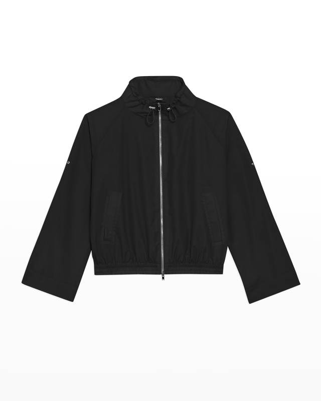 Raglan-Sleeve Short Anorak Jacket