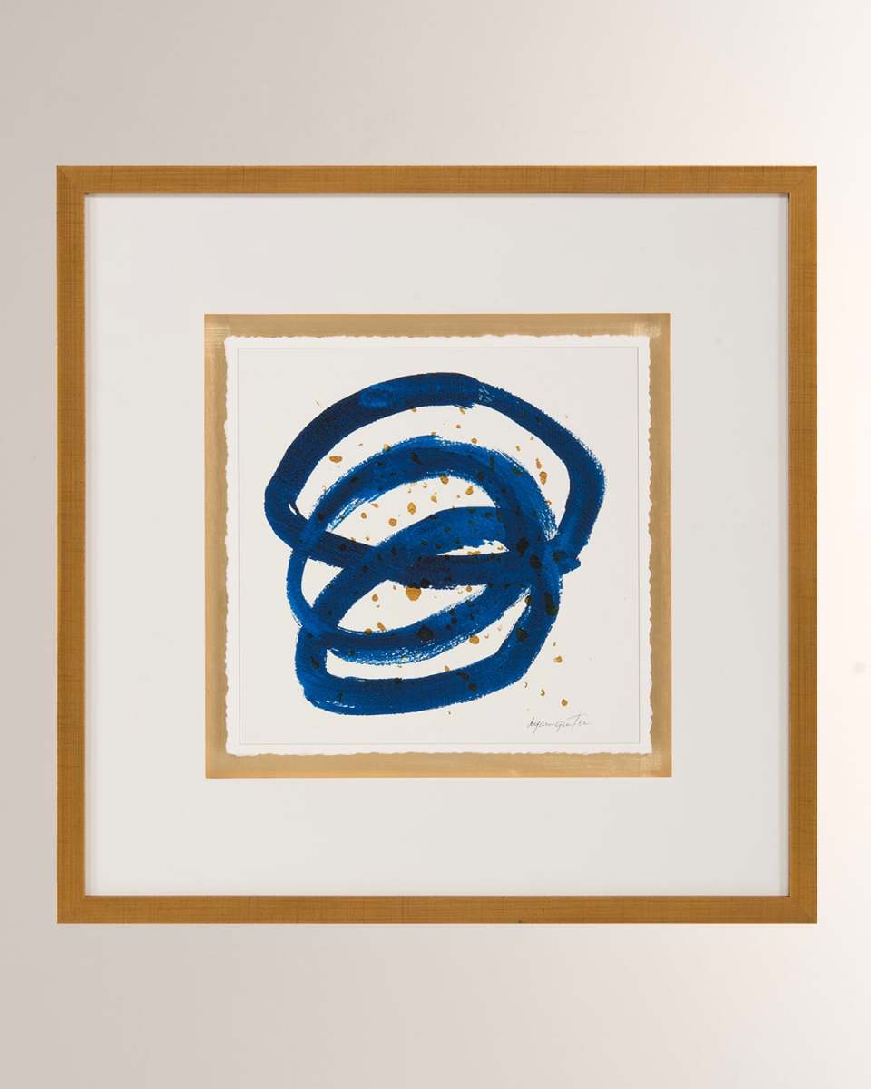 "Blue Gold IV" Wall Art by Dyann Gunter