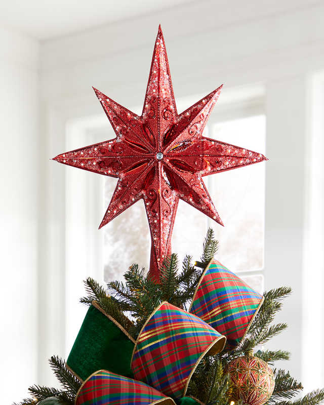 Ruby Stellar Christmas Tree Topper