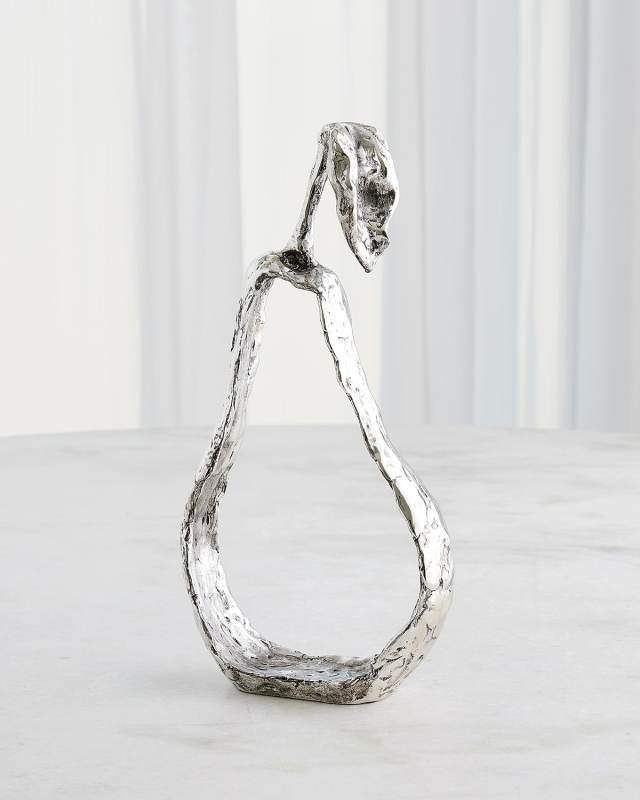 Nickel Pear Silhouette Decor