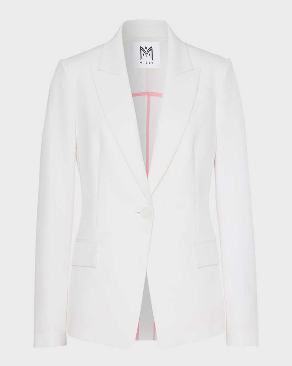 Avery Single-Button Cady Blazer