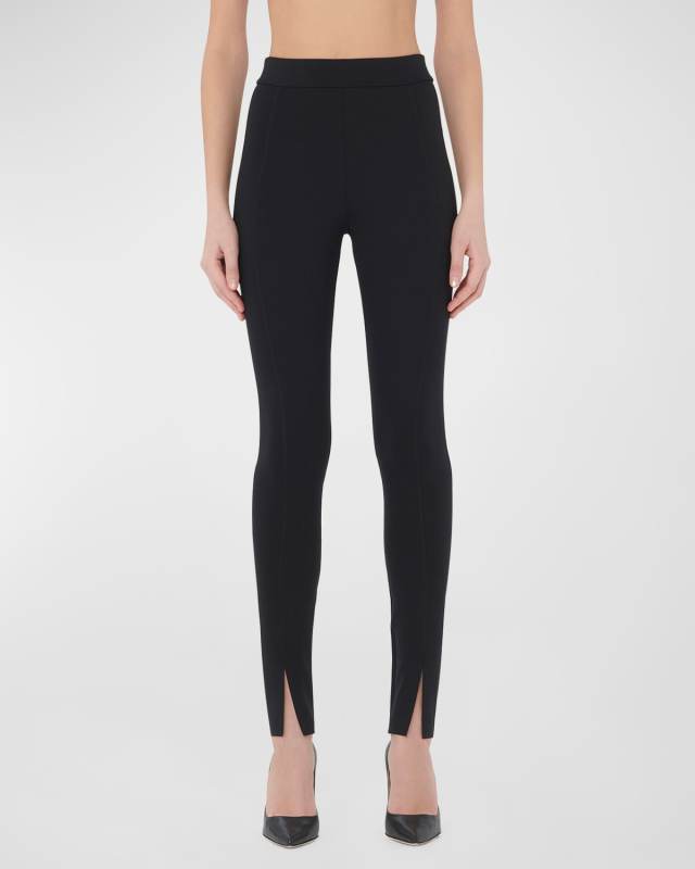 Grace High-Rise Front-Slit Leggings