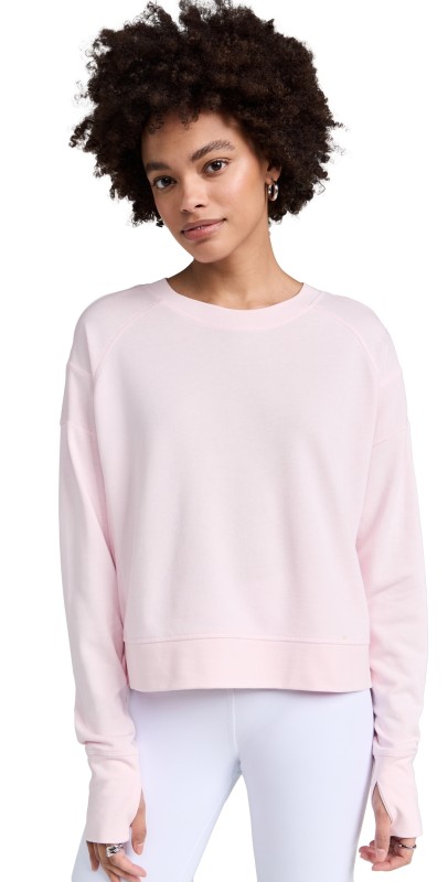 Sweaty Betty After Class Crop Sweatshirt Nerine Pink