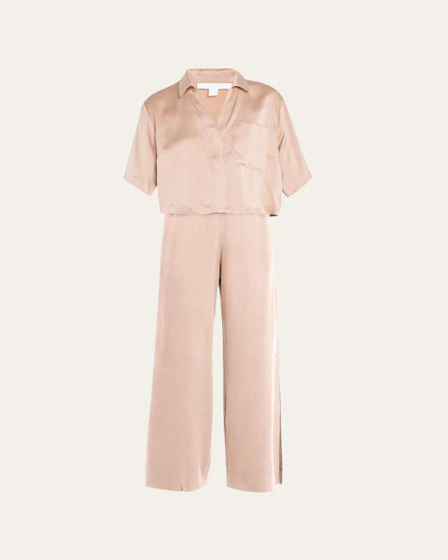 Washable Silk High-Rise Pant Set