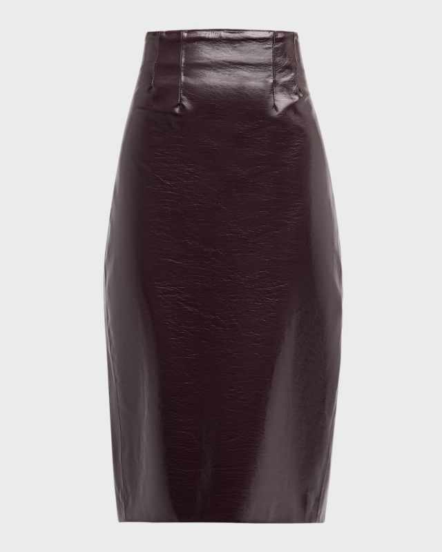 Holmes Vegan Leather Pencil Skirt