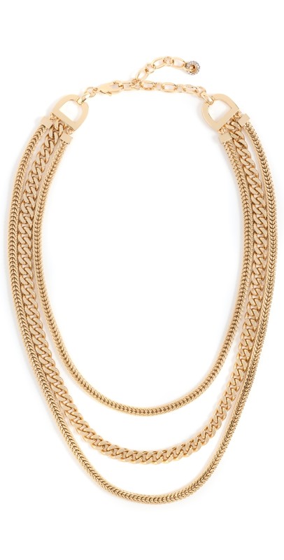 DEMARSON Camilla Layered Necklace 12k Shiny Gold