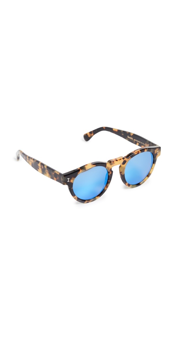 Illesteva Leonard Mirrored Sunglasses Tortoise/Blue