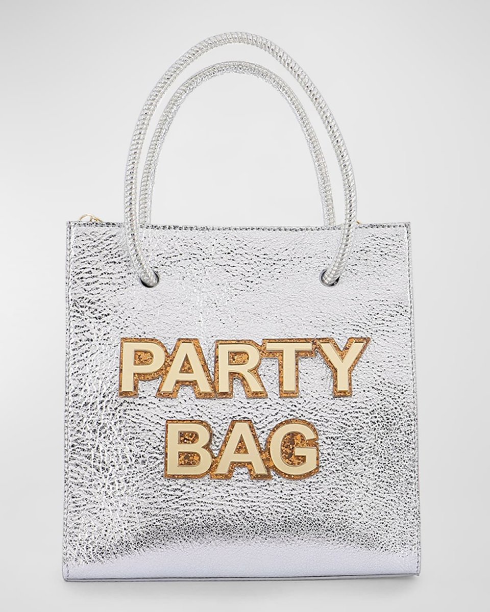 Mini Party Metallic Leather Tote Bag