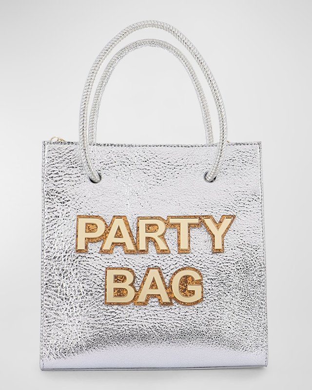 Mini Party Metallic Leather Tote Bag