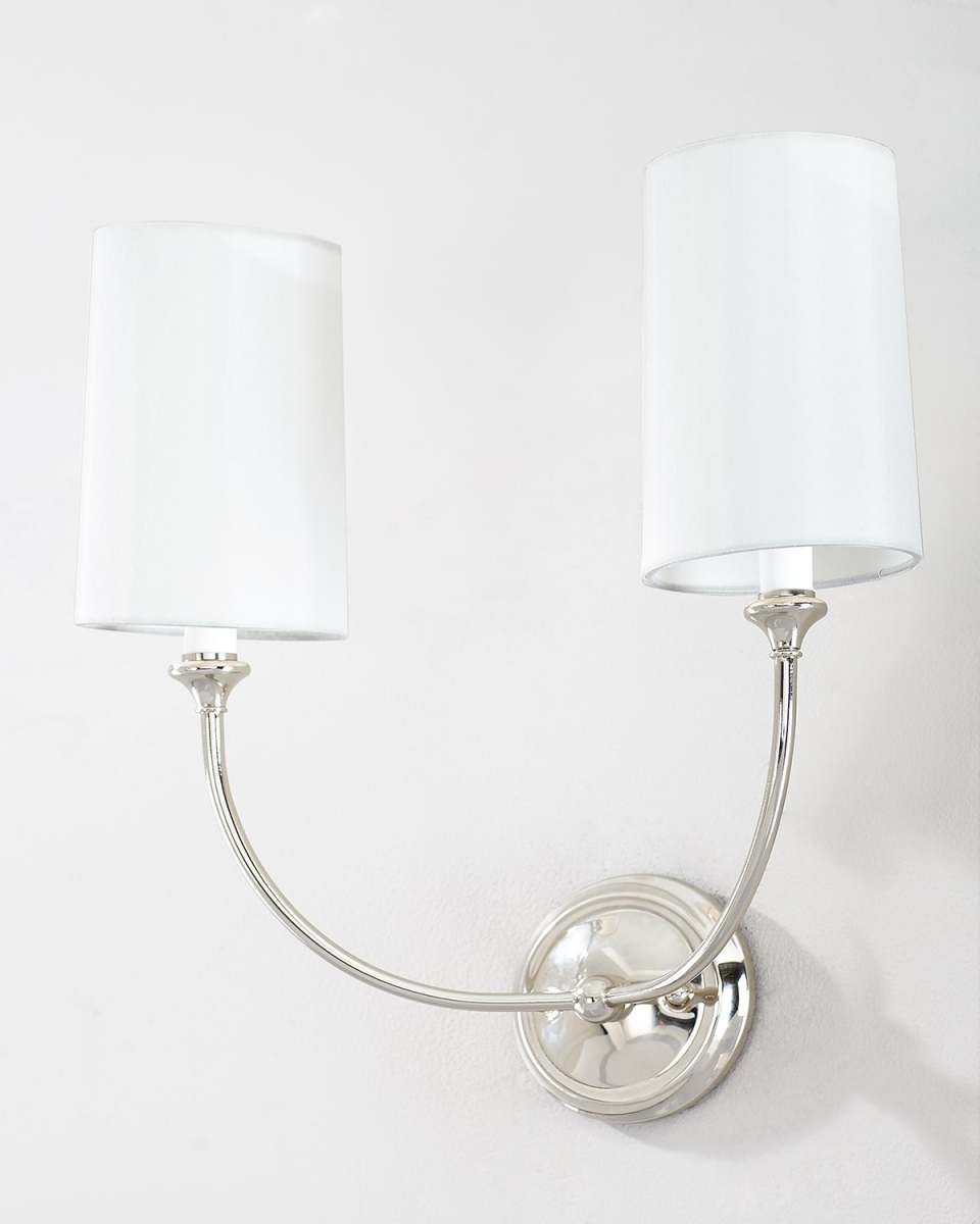 Sylvan 2-Light Polished Nickel Sconce