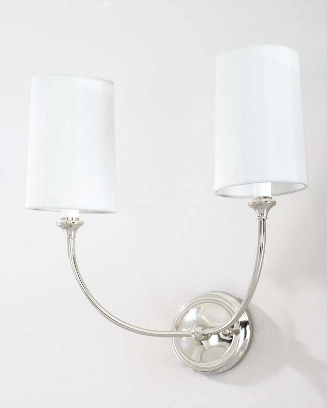Sylvan 2-Light Polished Nickel Sconce