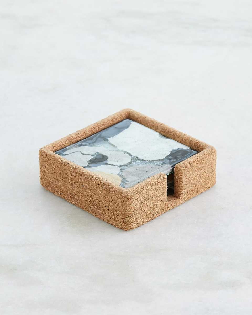 Fused Floral Coasters, Set of 4