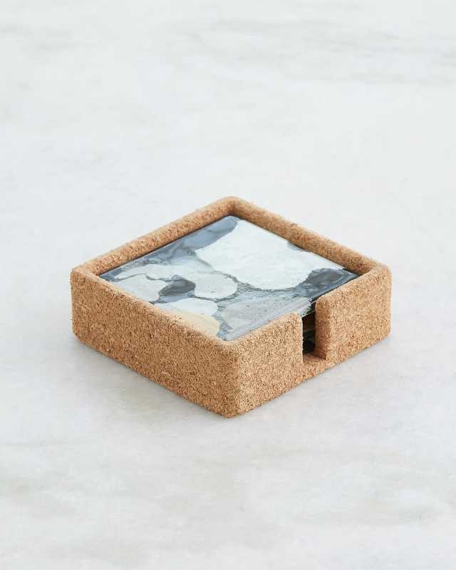Fused Floral Coasters, Set of 4