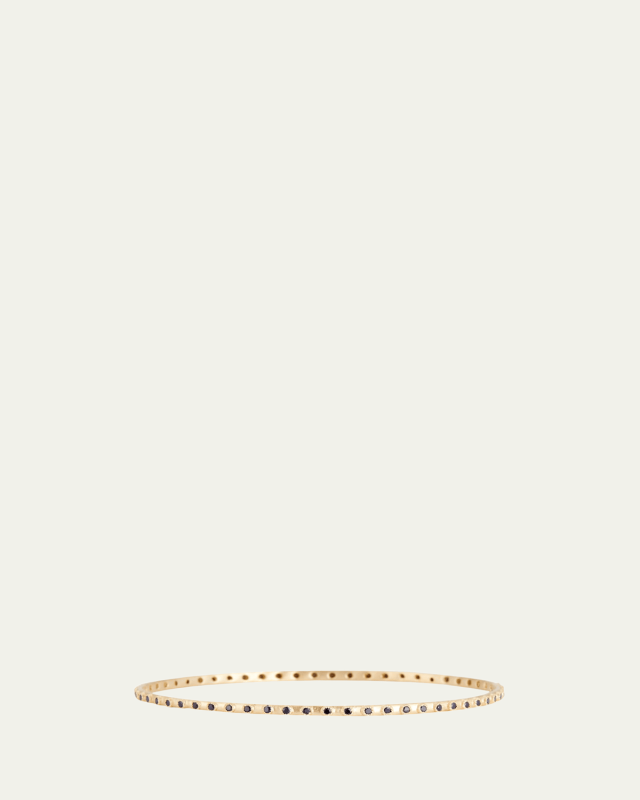 Old World Sueno Eternity Bangle with Black Sapphires