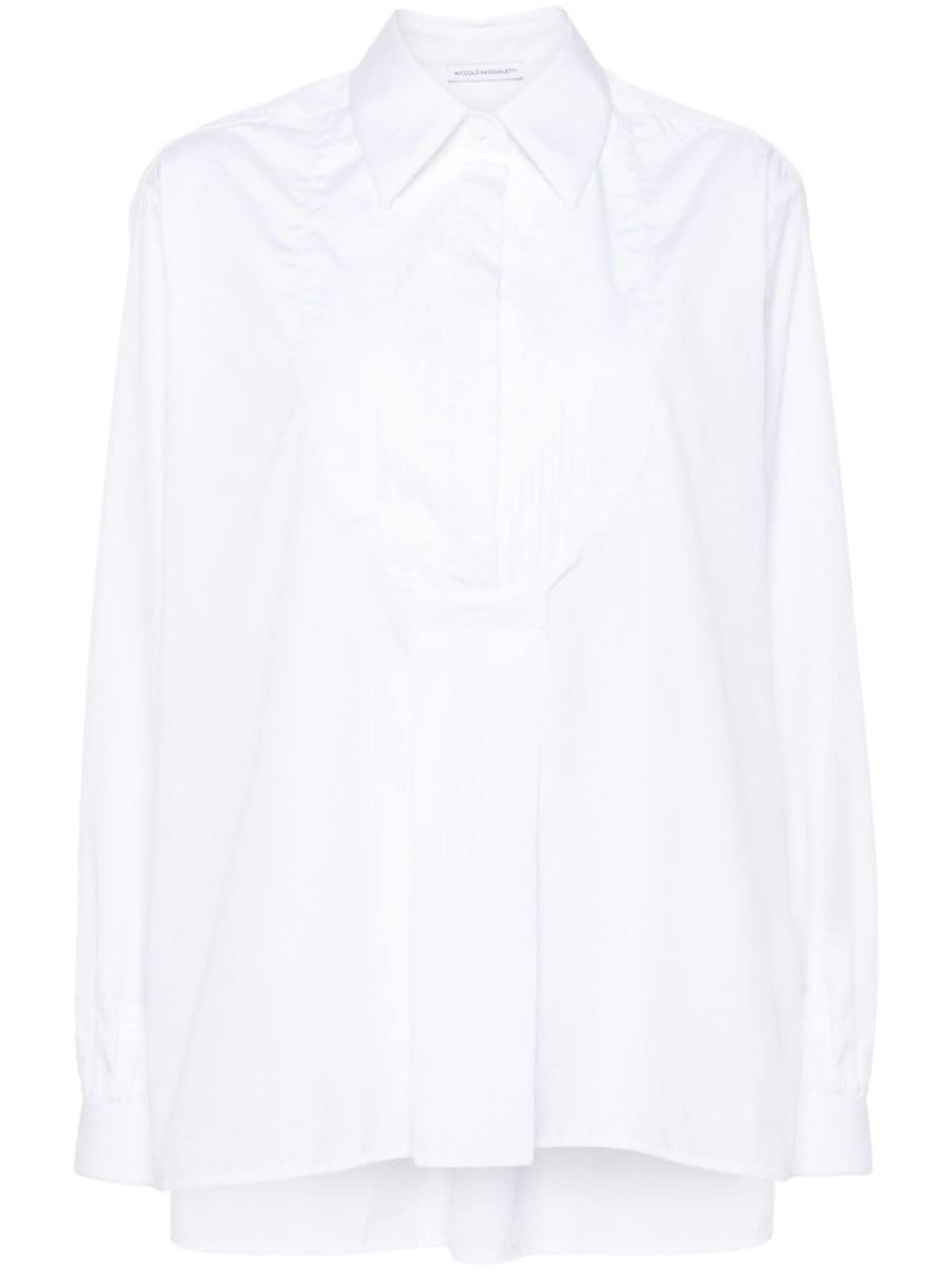 pleat-detail shirt