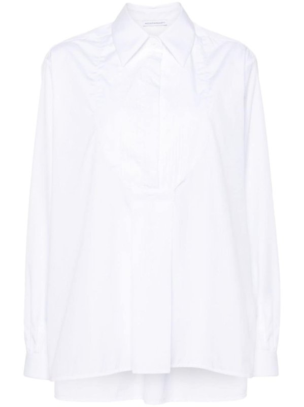 pleat-detail shirt