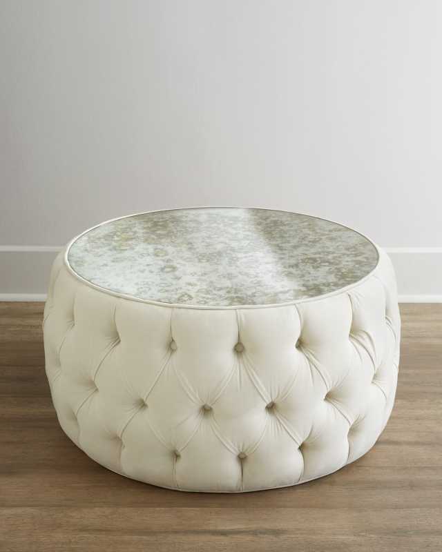 Claire Mirrored Ottoman