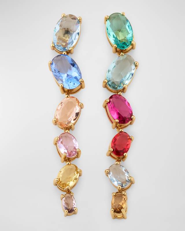 Meknes Multicolor Drop Crystal Earrings