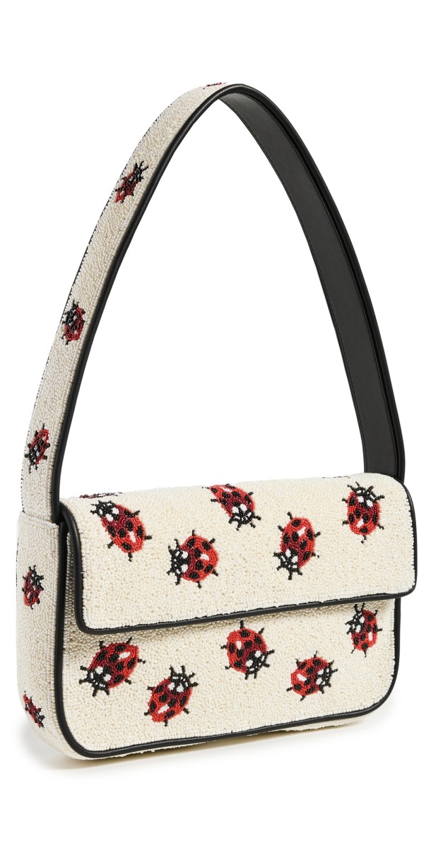 STAUD Tommy Beaded Bag Lady Bug