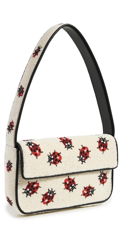 STAUD Tommy Beaded Bag Lady Bug