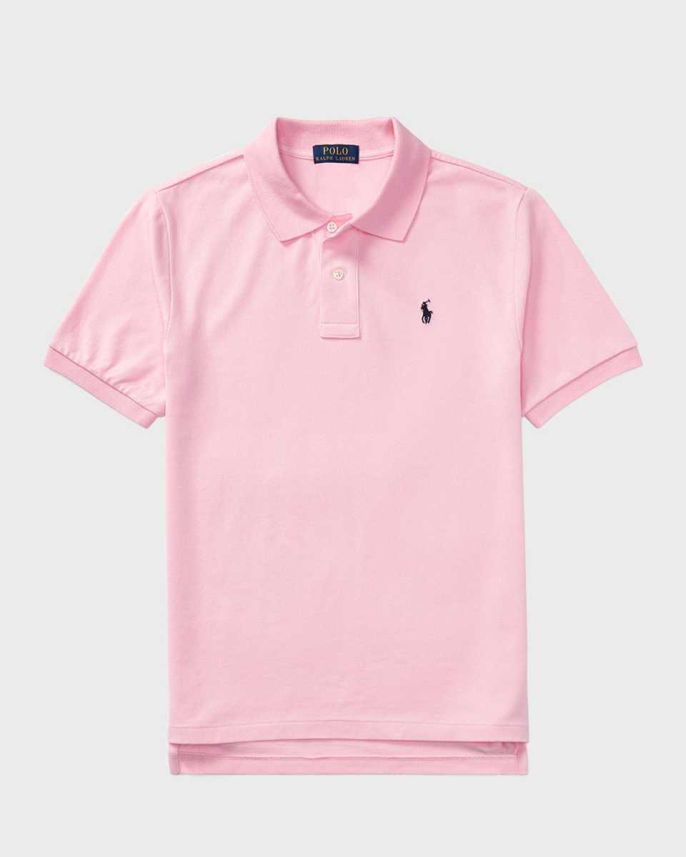 Boy's Short-Sleeve Logo Embroidery Polo Shirt, Size S-