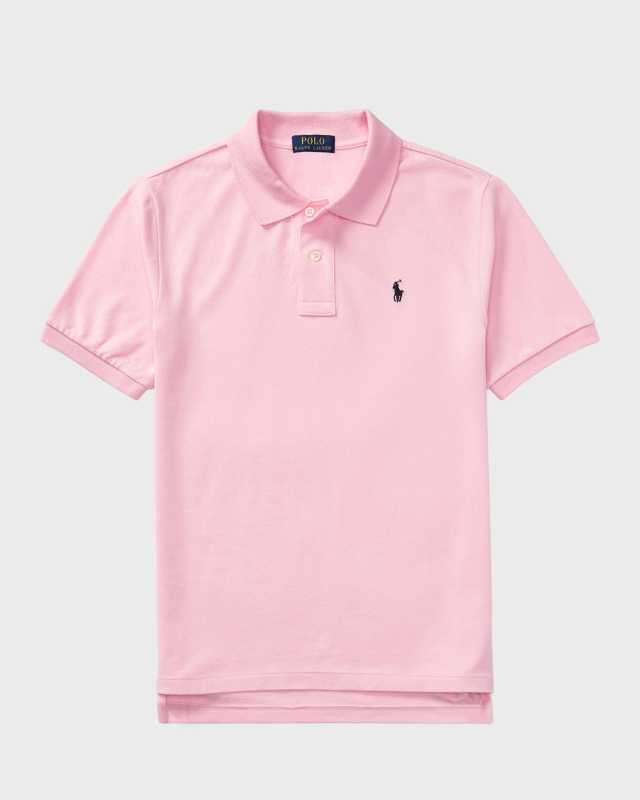 Boy's Short-Sleeve Logo Embroidery Polo Shirt, Size S-