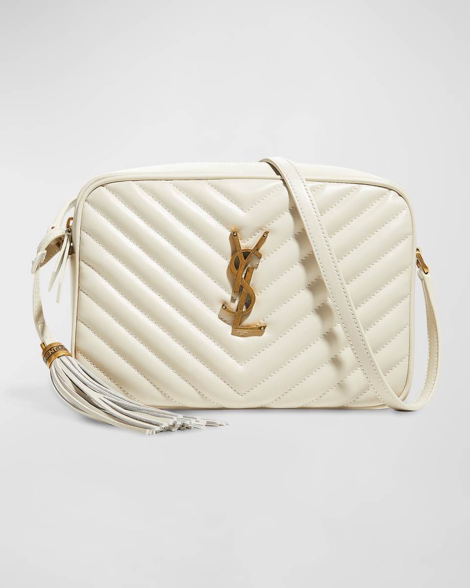 Lou Medium YSL Camera Bag with Tassel in Quilted Leather