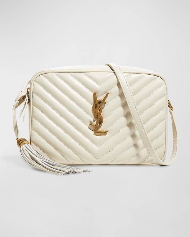 Lou Medium YSL Camera Bag with Tassel in Quilted Leather