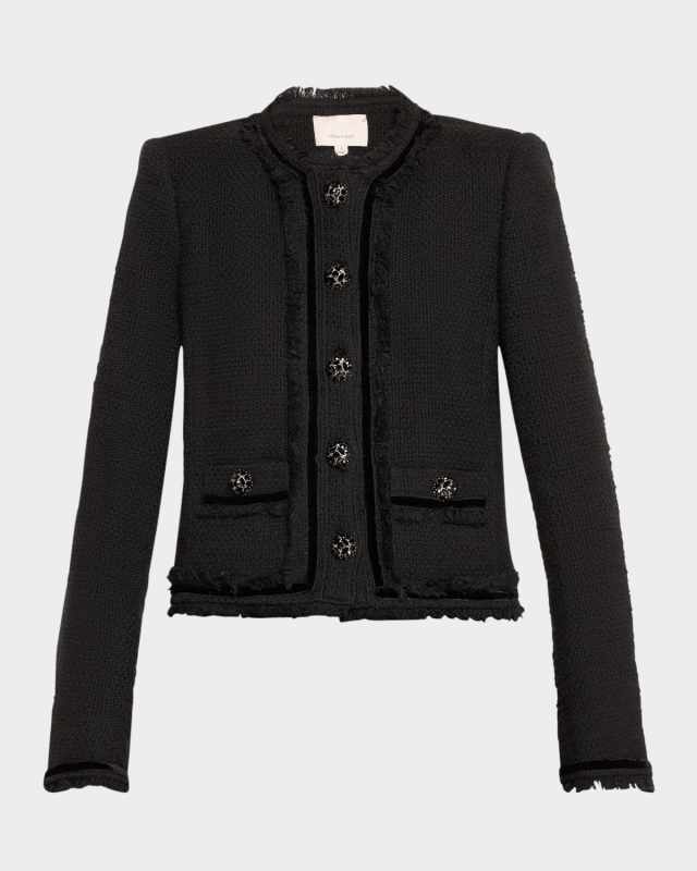 Christie Boucle Fringe Jacket