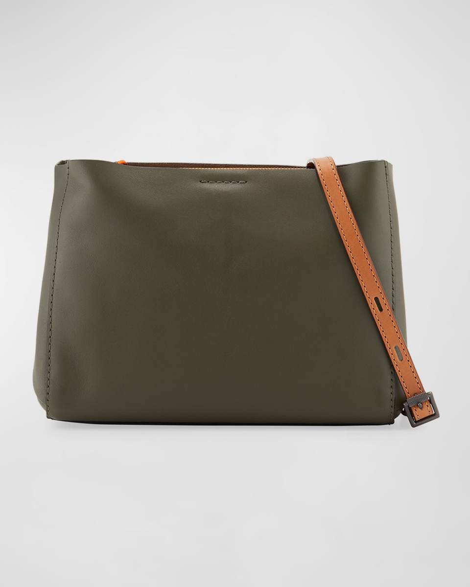 Passenger Two-Tone Leather Crossbody Bag