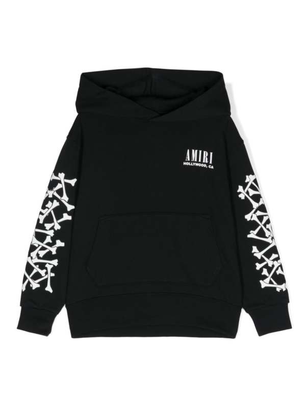 bones-motif cotton sweatshirt