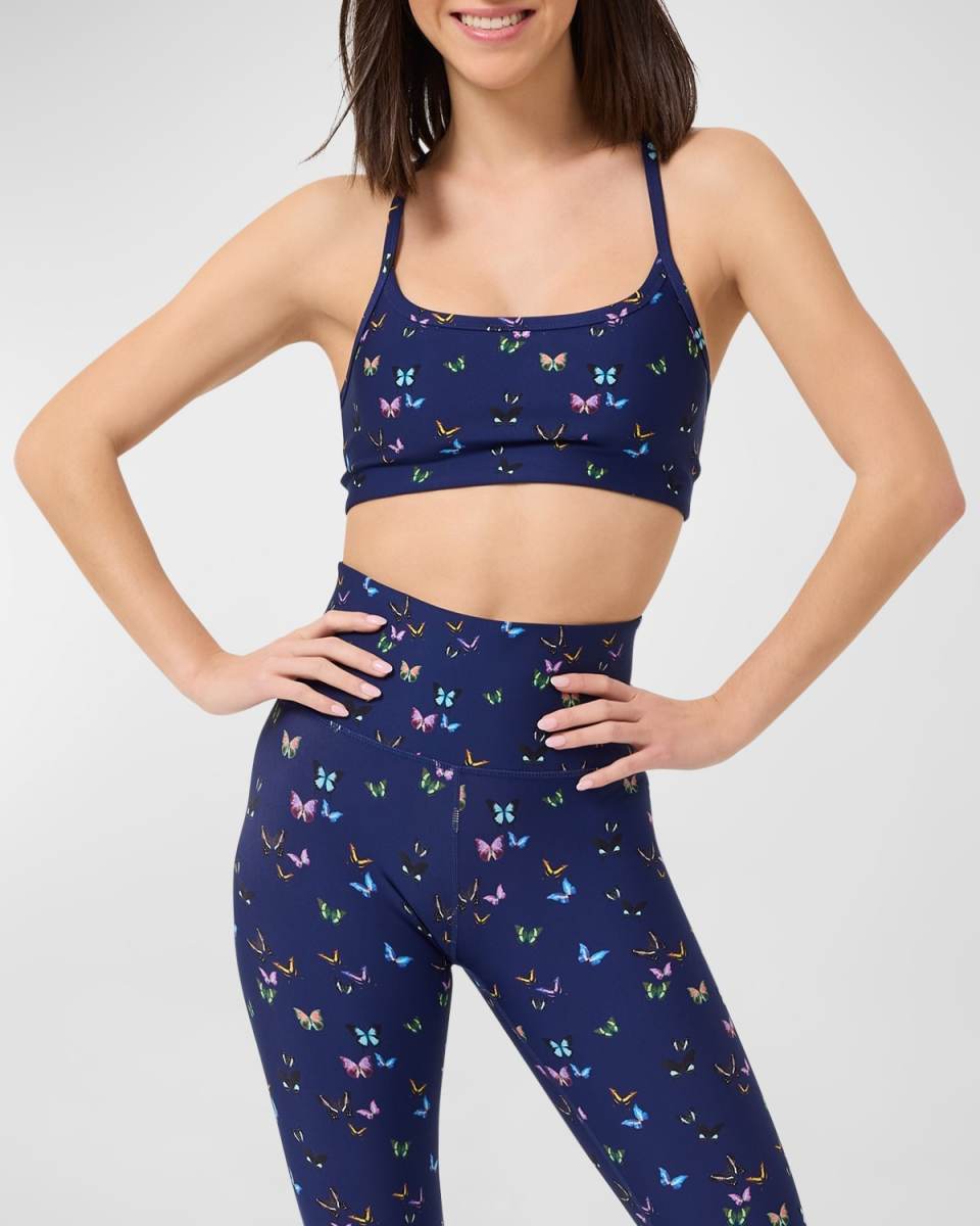 Midnight Butterflies DuoKnit Y-Back Bralette