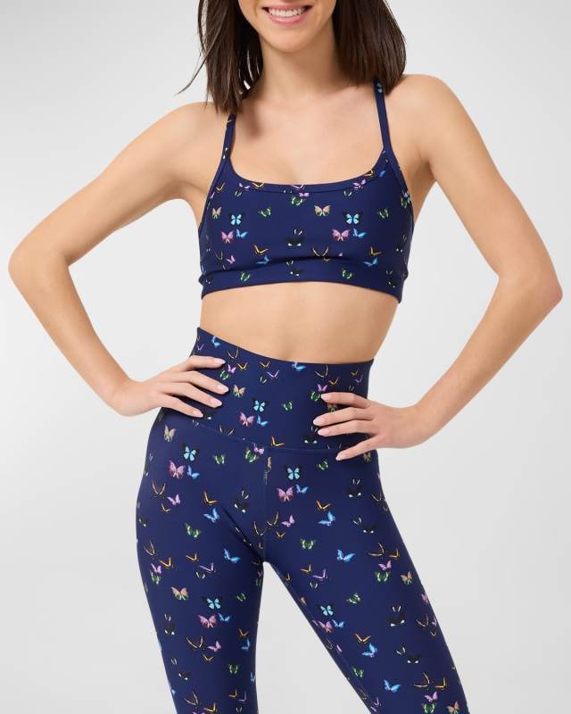 Midnight Butterflies DuoKnit Y-Back Bralette