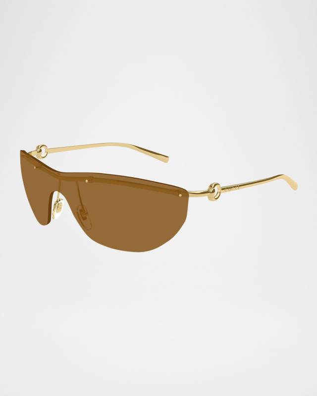 Rimless Metal Shield Sunglasses