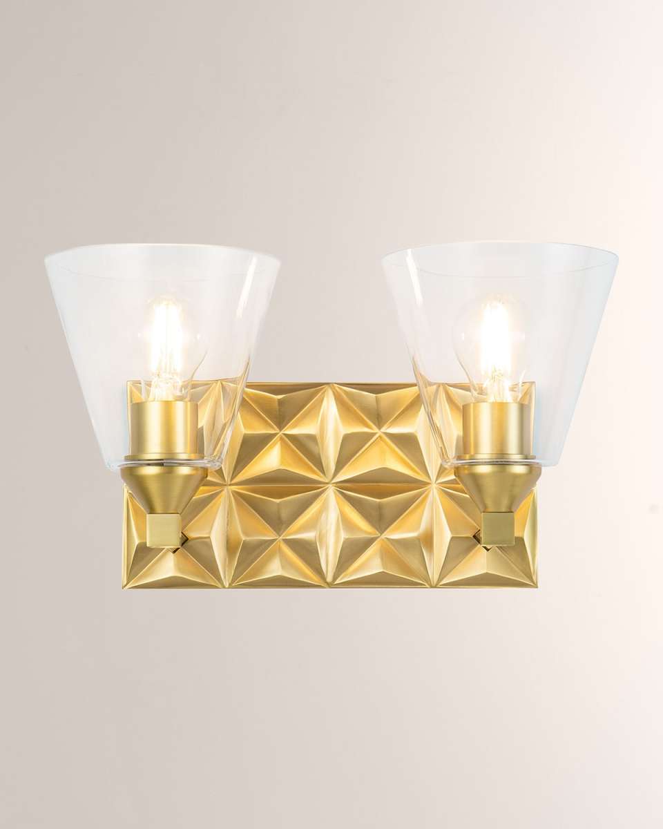 Alpha 2-Light Bath Vanity Light with Glass