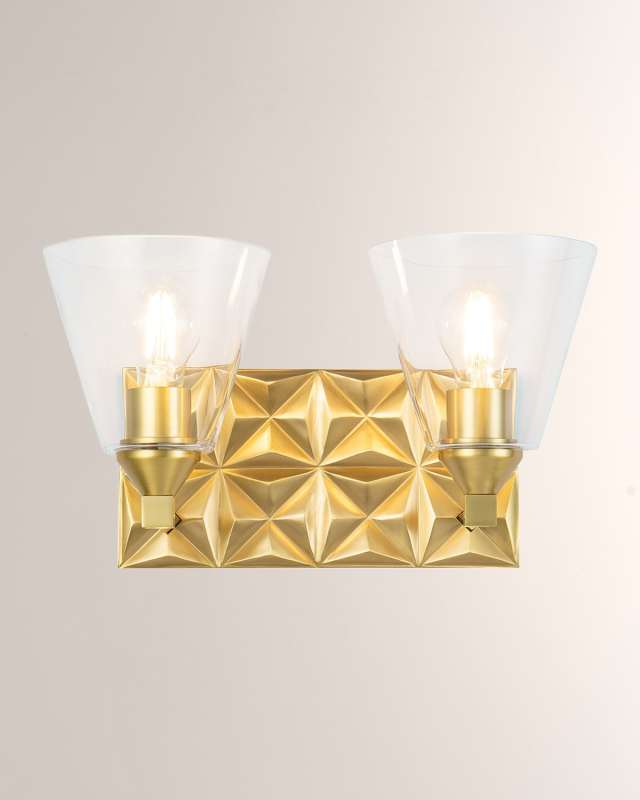 Alpha 2-Light Bath Vanity Light with Glass
