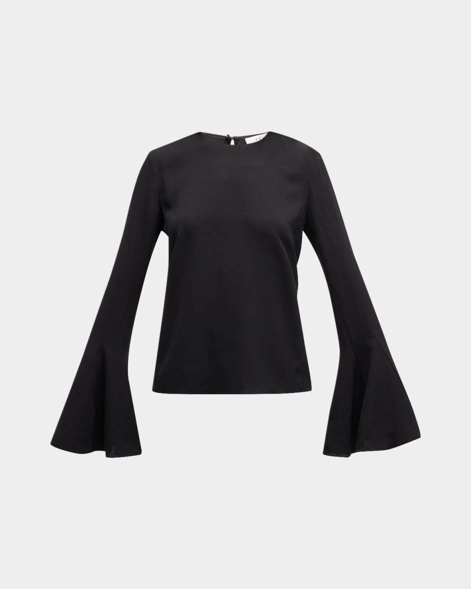 Flared-Sleeve Blouse