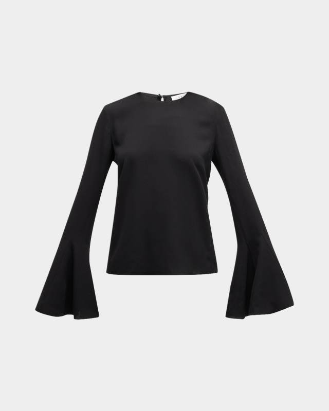 Flared-Sleeve Blouse