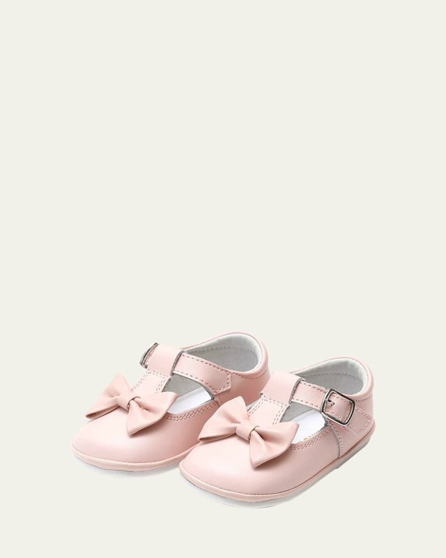 Minnie Bow Leather Mary Janes,
