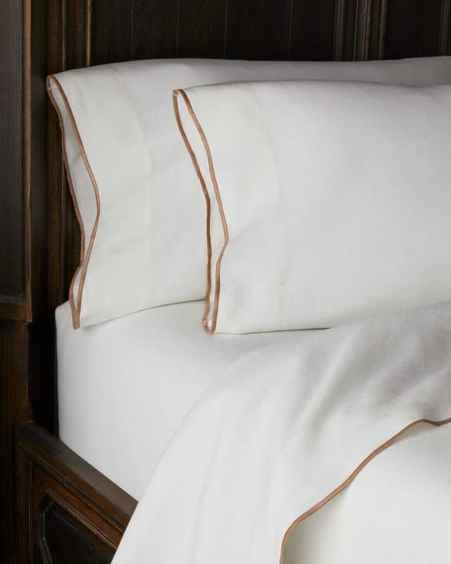 Tyne Linen White King Sheet Set