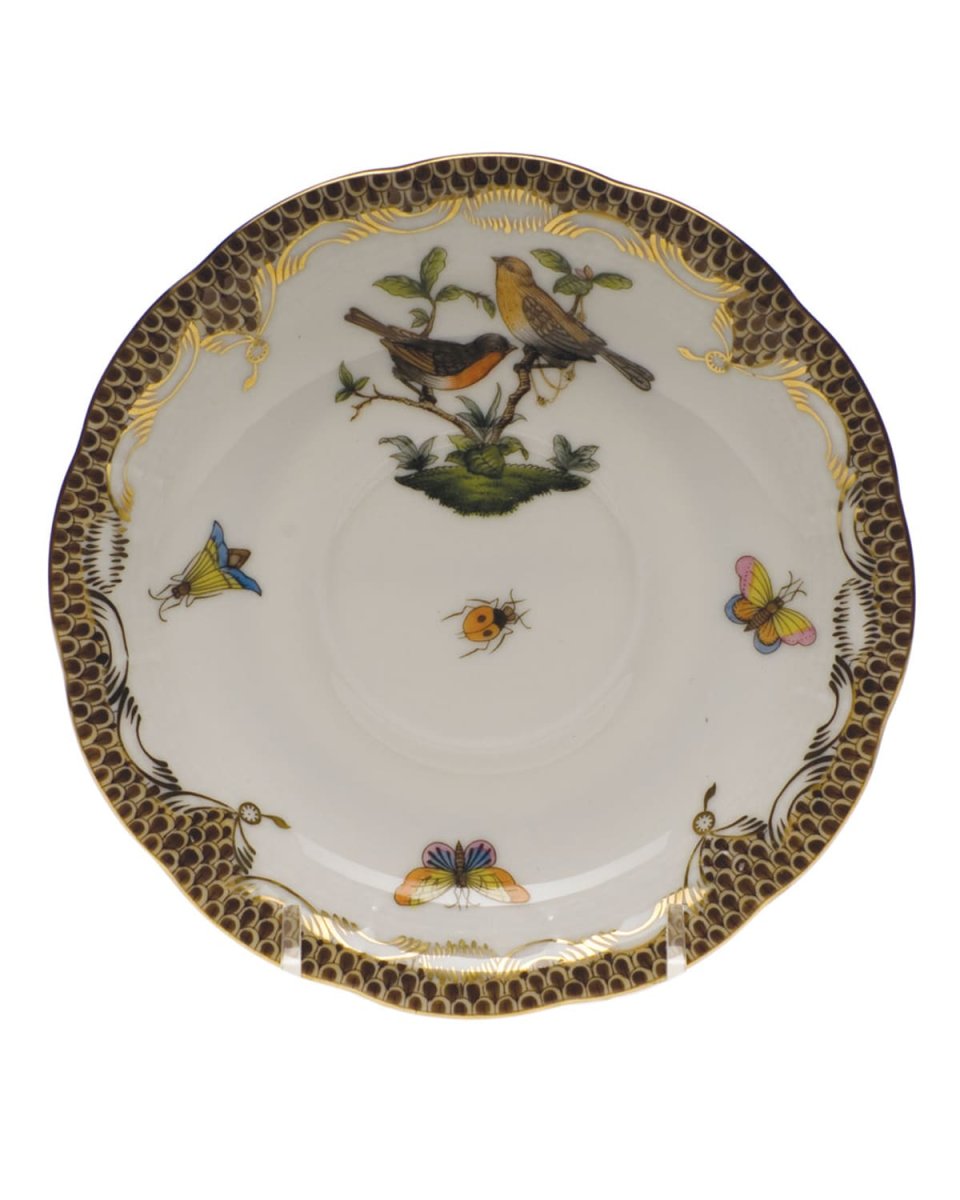 Rothschild Bird Brown Motif 09 Tea Saucer